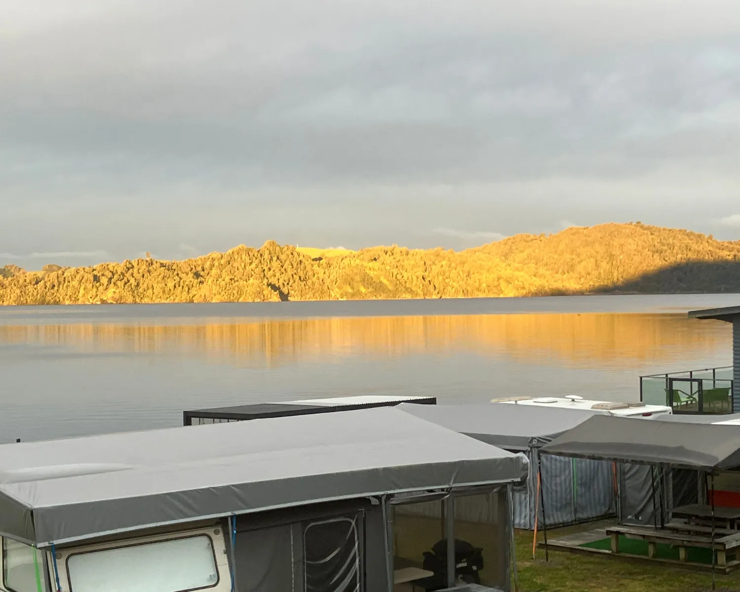 Sunset across the lake